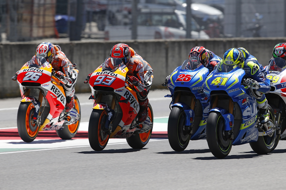 Marc Marquez durante la salida del GP de Italia