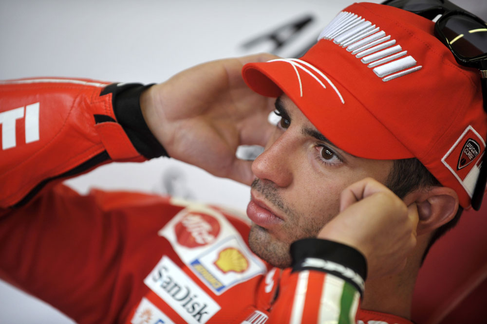 Marco Melandri en 2008 con Ducati
