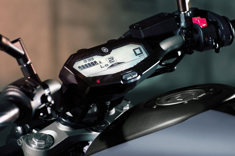 Cuadro de instrumentos de la Yamaha MT 07