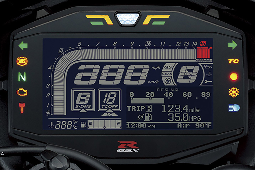 Cuadro de instrumentos de la Suzuki GSX-R 1000 R