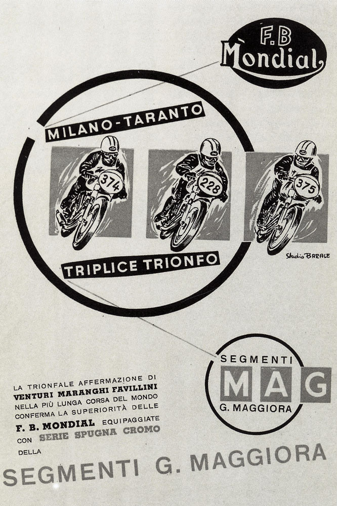 Cartel carrera Milano-Taranto
