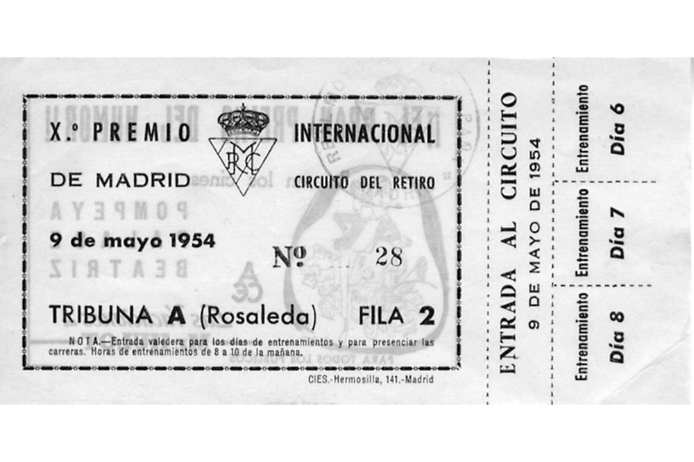 Entrada carrera moto Retiro 1954
