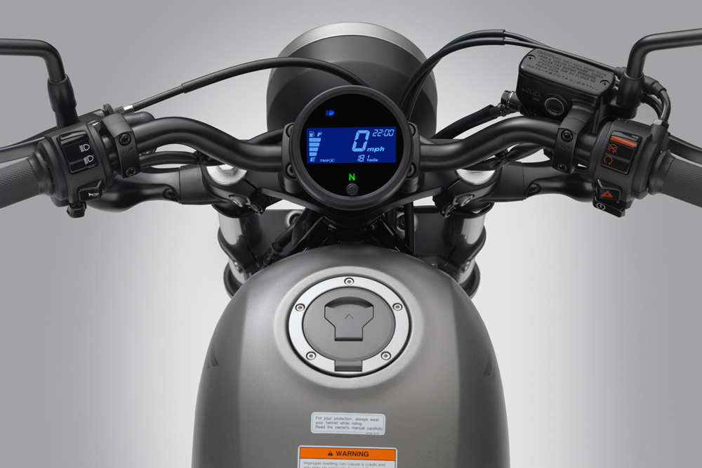 Cuadro de instrumentos de la Honda Rebel