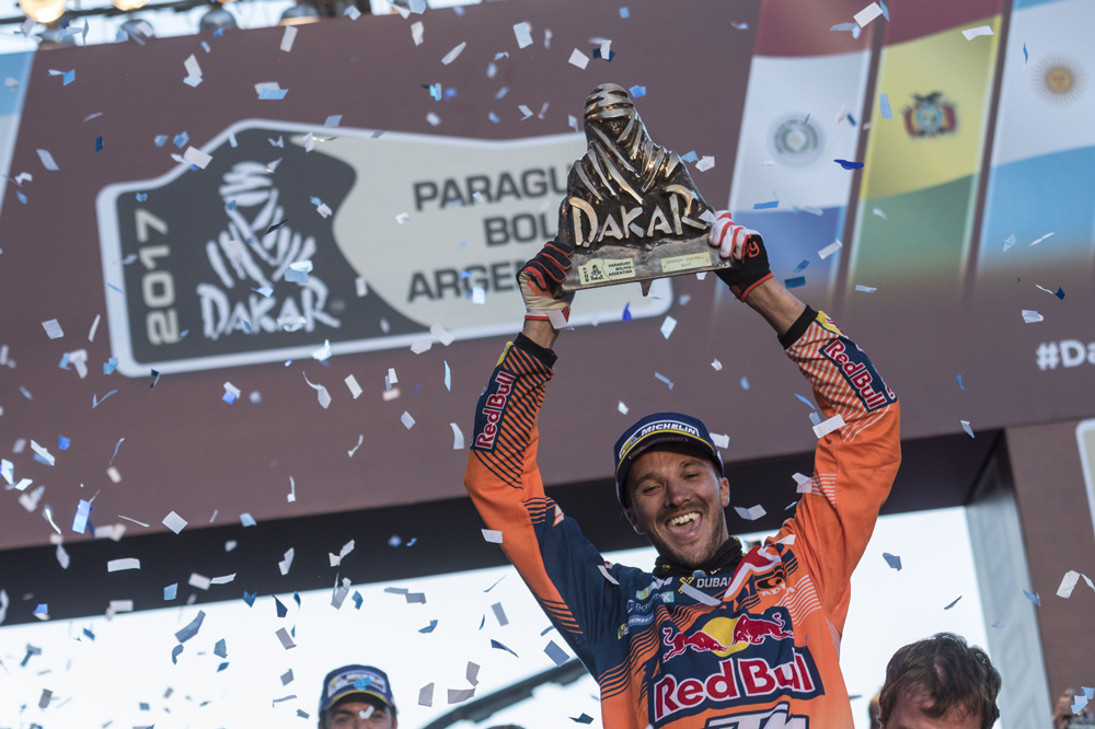 Sam Sunderland, victoria Dakar 2017 Motos