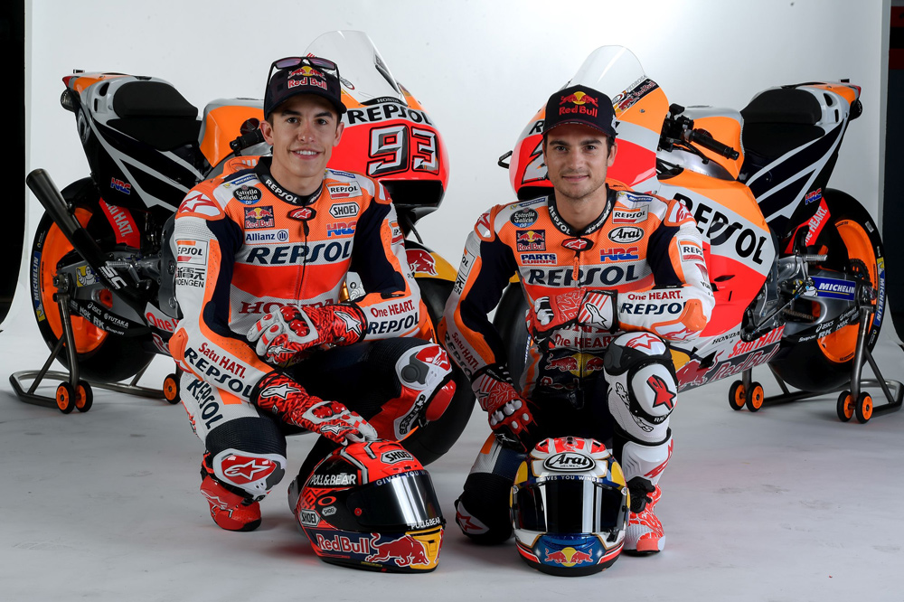 Sesión de fotos con Marc Márquez y Dani Pedrosa