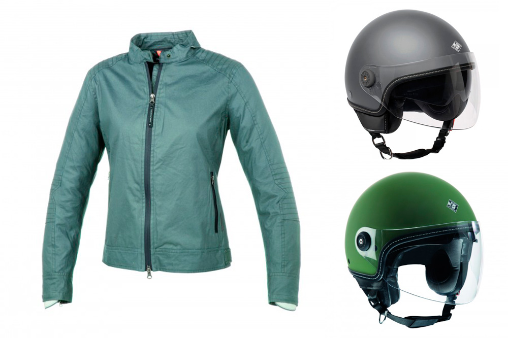 Chaqueta Polette y casco El Mettin de Tucano Urbano