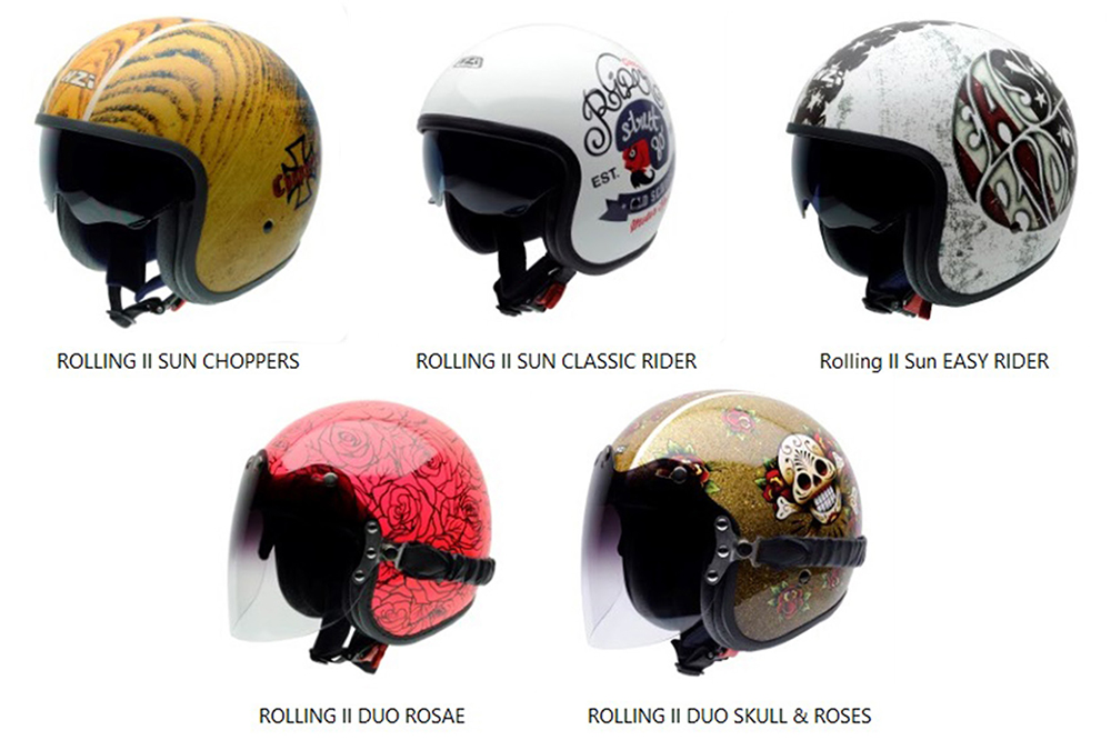 Cascos jet Rolling II Sun y Duo