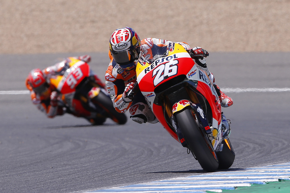 Dani Pedrosa y Marc Marquez en el GP de Jerez 2017