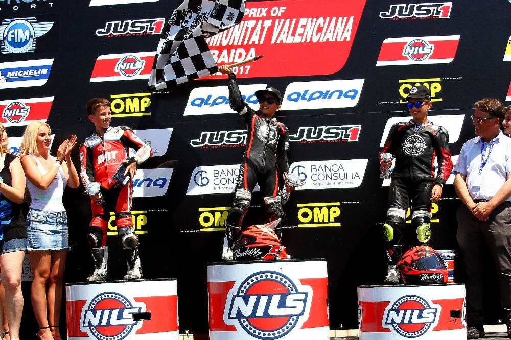 Mundial de Supermoto Albaida Podio Minimotard 2017