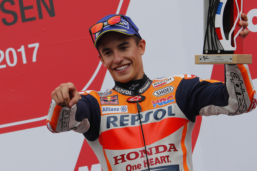 Marc Marquez se sube al podio del GP de Assen