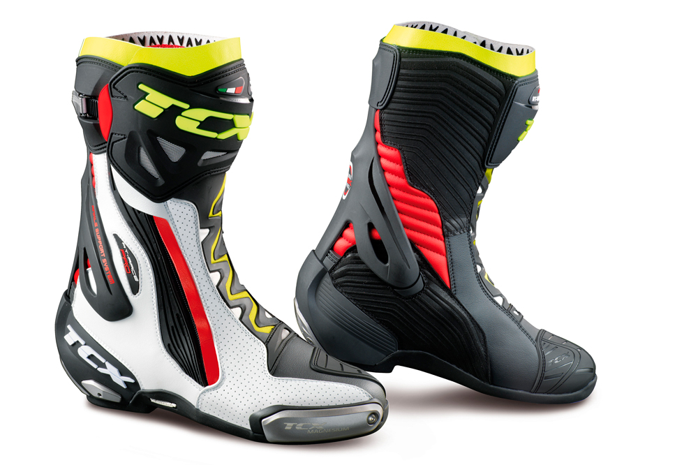 Bota moto RT Race Pro Air amarillo negro rojo