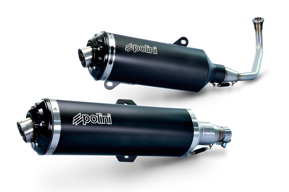 Escape Polini negro para Honda SH y Piaggio MP3
