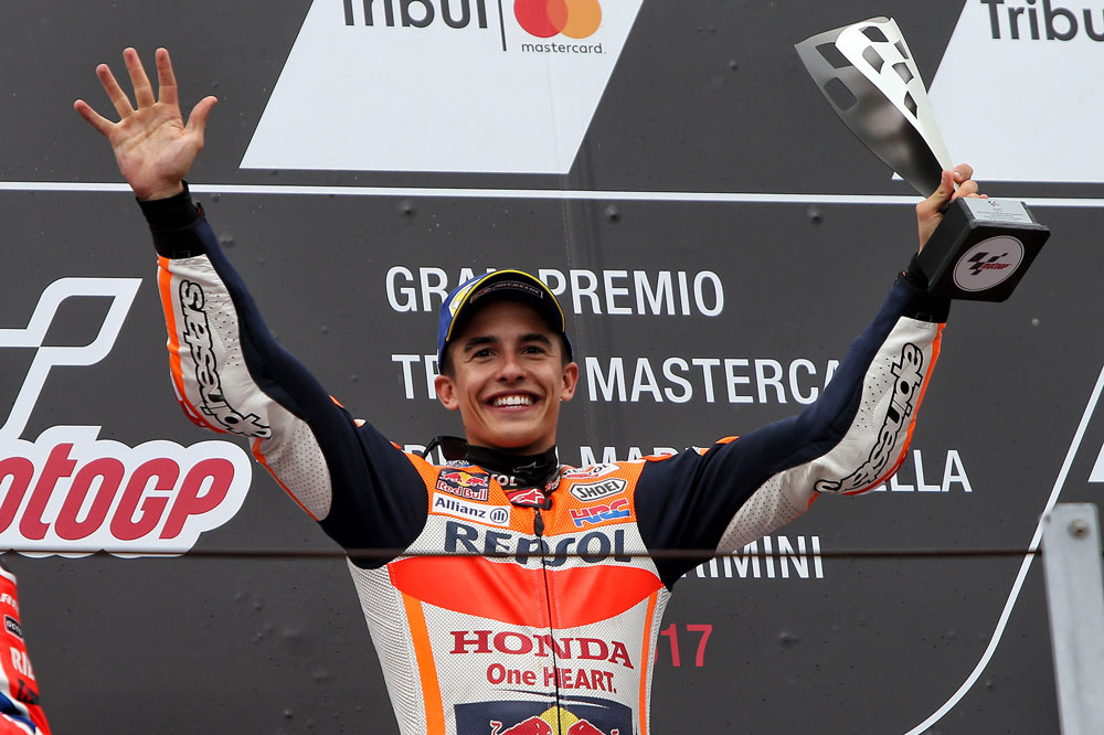 Victoria de Marc Márquez en el GP de San Marino 2017