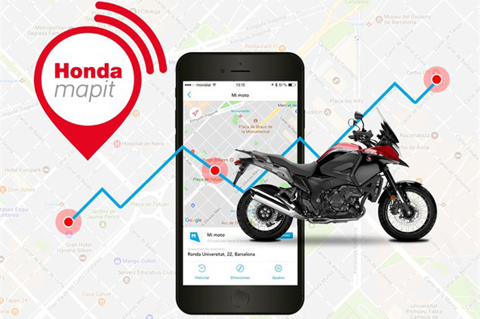 Honda Mapit, localizador y servicios para motos
