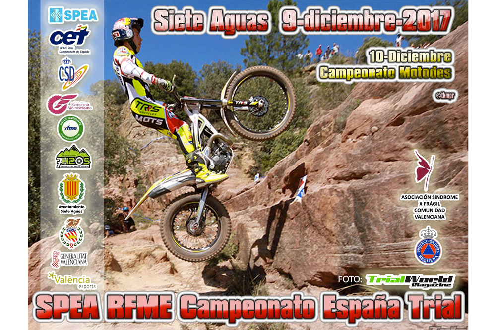Cartel RFME Campeonato de España de Trial en Siete Aguas