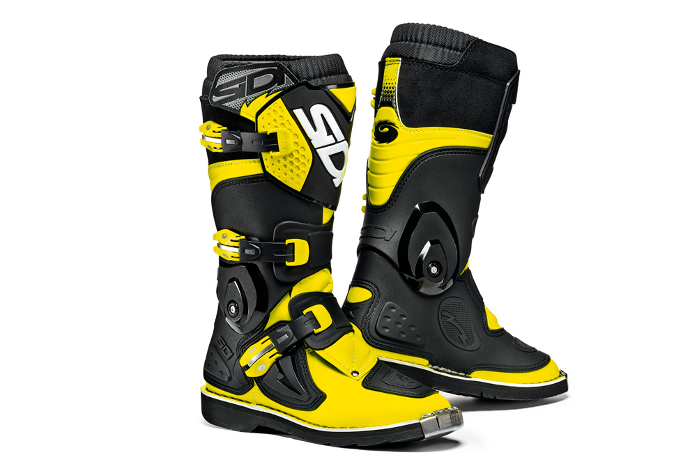 Botas off-road Flame en amarillo y negro