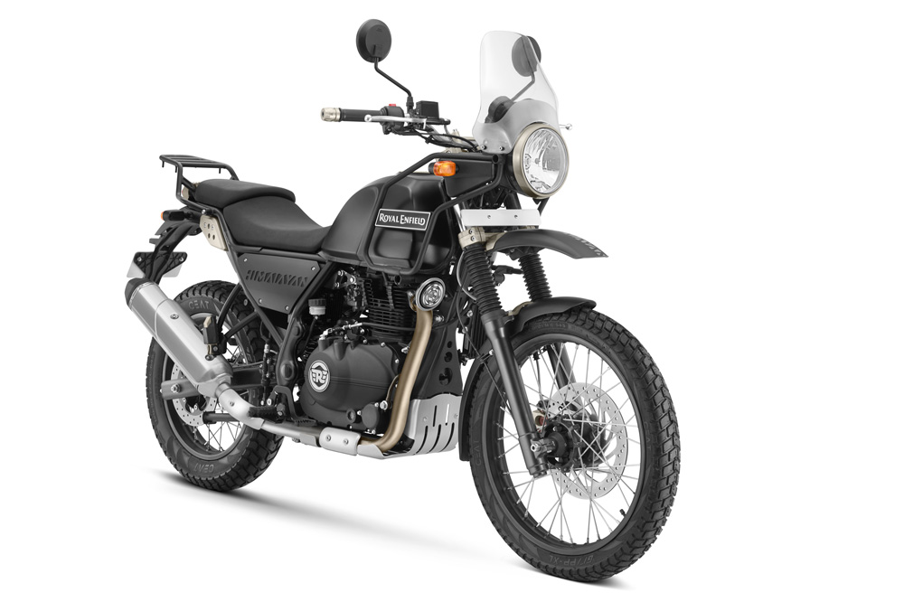 Motor de la Royal Enfield Himalayan 410 negra