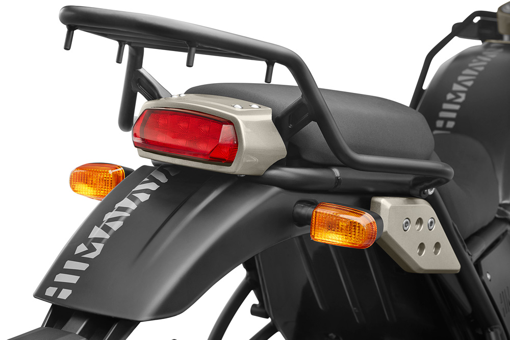 Royal Enfield Himalayan 410 detalle anclaje maletas