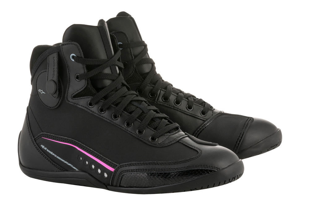 Botas de moto para chica Stella Ast-1 Ddrystar en negro y rosa