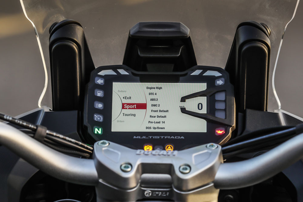 Cuadro de instrumentos de la Ducati Multistrada 1260 S