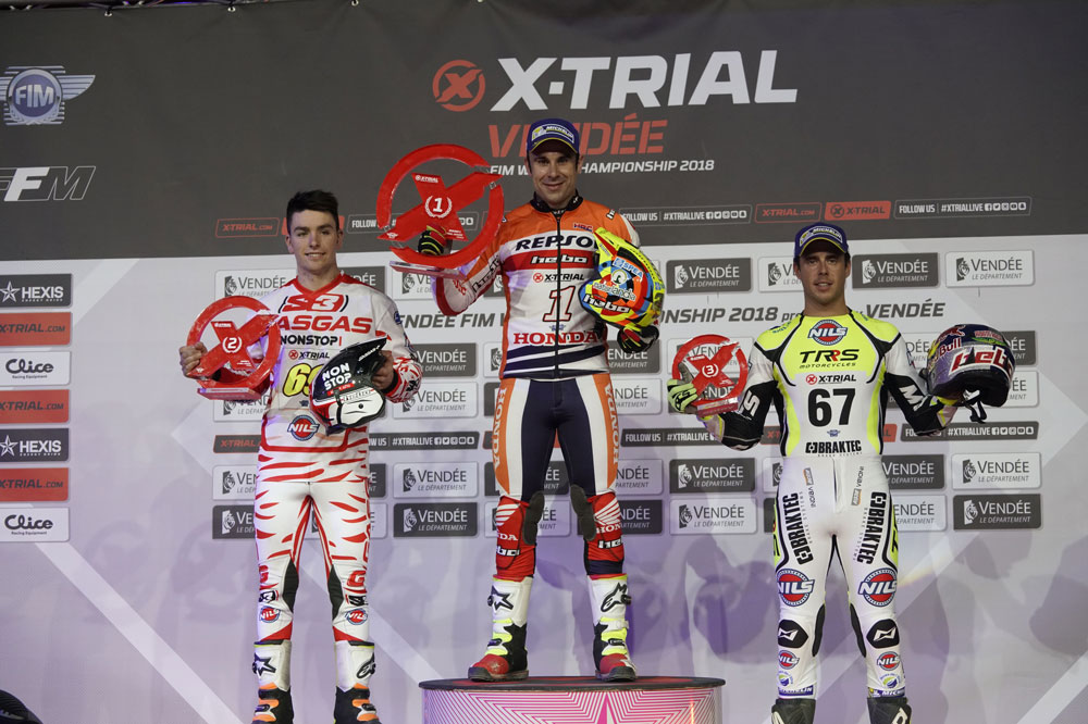 Podio del Trial de Vendee (Francia)