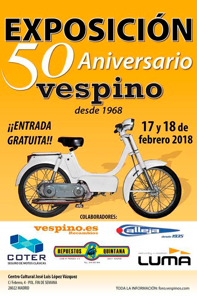 Cartel Exposición 50 años del Vespino