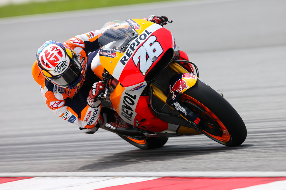 Dani Pedrosa logró el mejor tiempo en la primera sesión de entrenamientos en Malasia