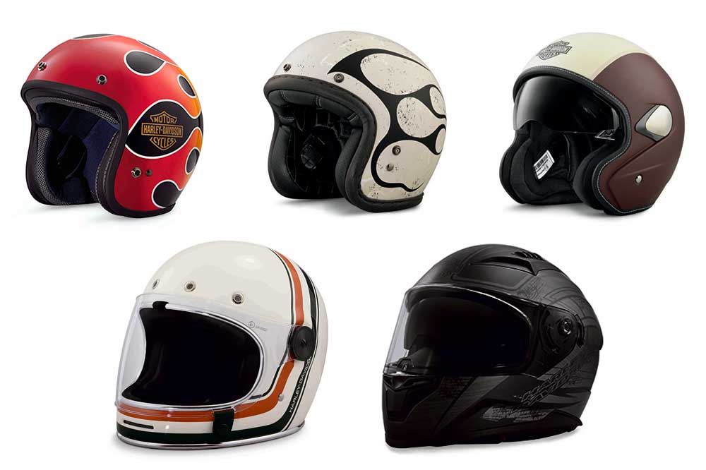Cascos jet e integrales de Harley-Davidson