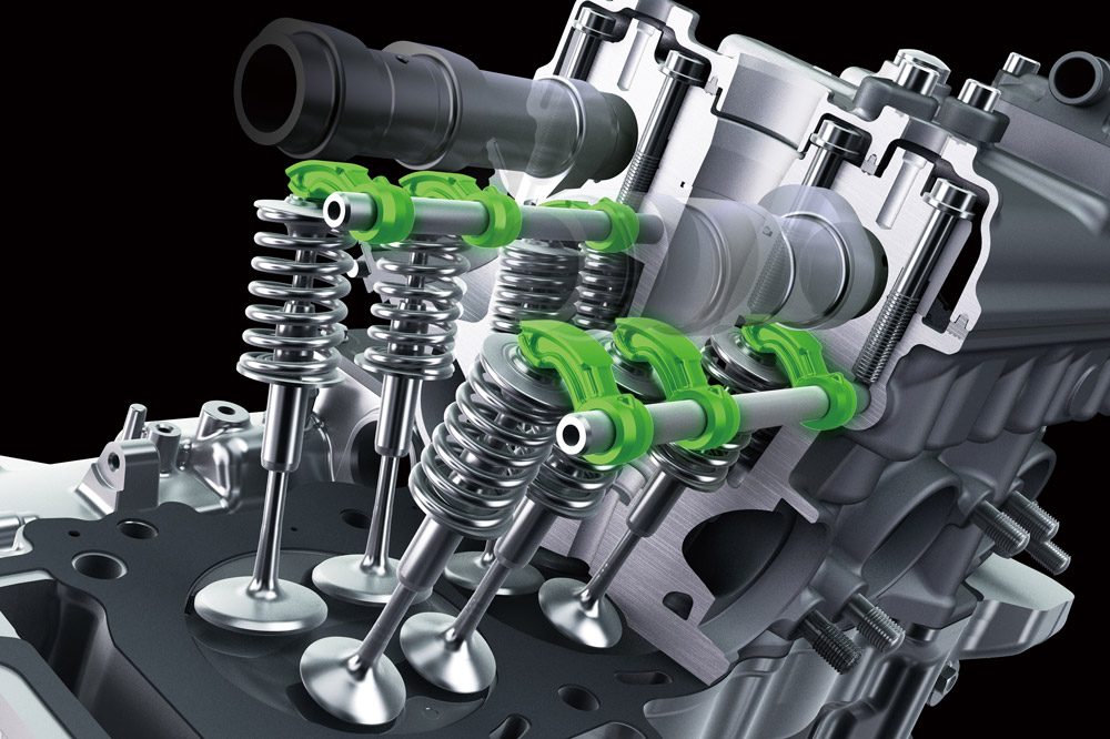 Sistema de balancines de la Kawasaki ZX 10 R