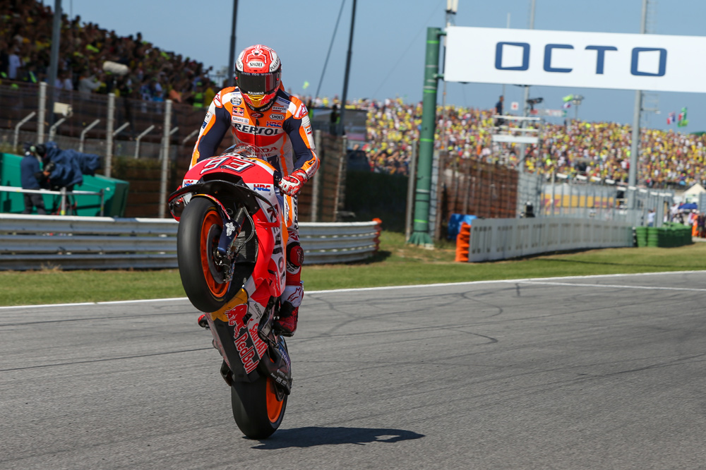 Marc Márquez celebró su segunda posición en el GP de San Marino como si fuera una victoria