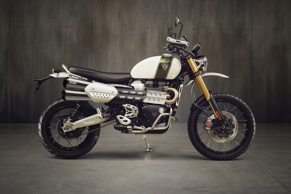 Triumph Scrambler 1200 con accesorios
