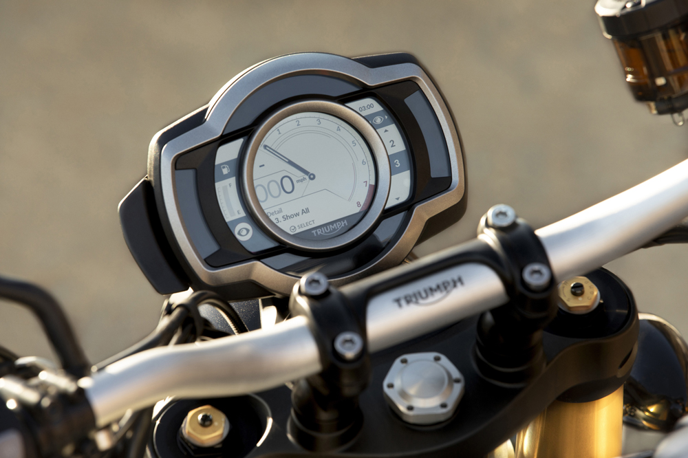 Cuadro de instrumentos de la Triumph Scrambler 1200