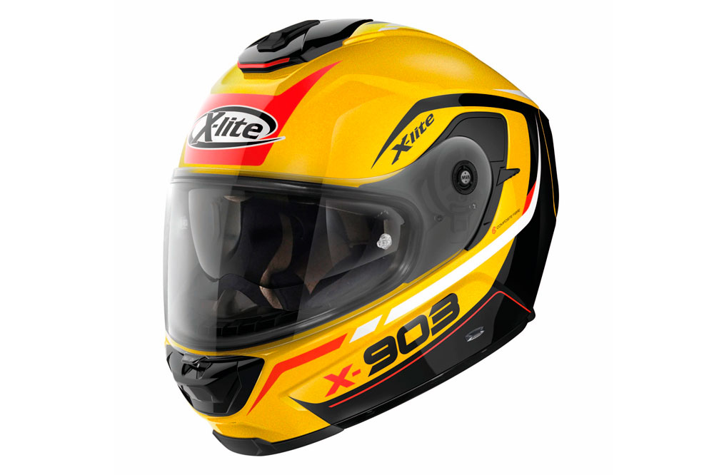 Casco integral X-903 N-Com de Lite amarillo