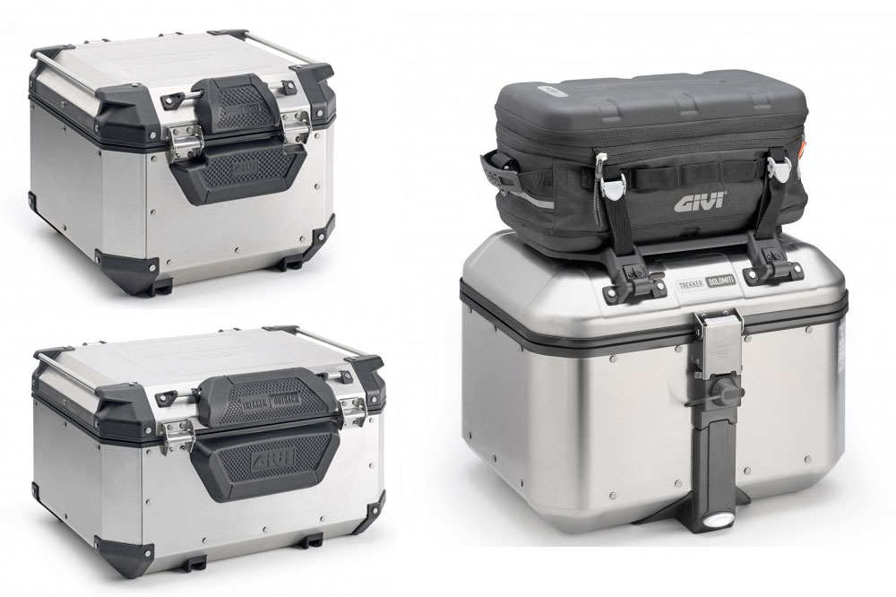 Respaldos E173 y E172 y mini portaequipajes  E165 de Givi