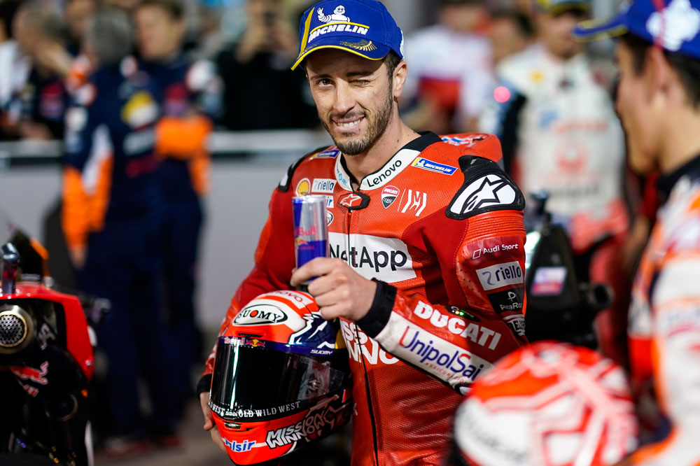 Andrea Dovizioso logró la victoria del Gran Premio de Qatar en MotoGP