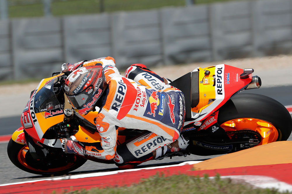 Marc Márquez lideraba cómodamente la carrera cuando se fue al suelo