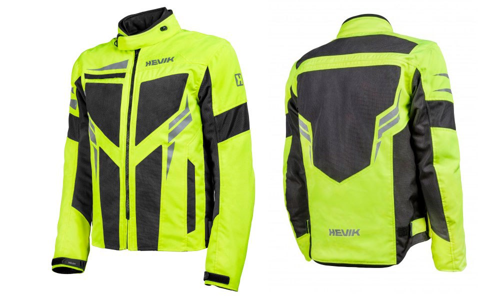 Chaqueta para moto de Verano Ikaro de Hevik en amarillo