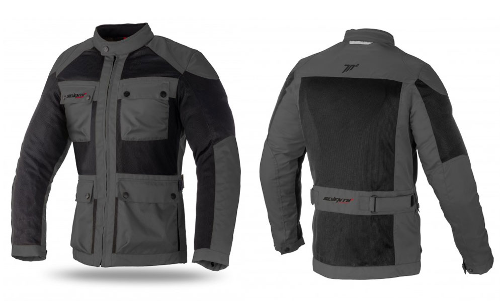 Chaqueta moto touring JC30 gris oscuro de Seventy Degrees