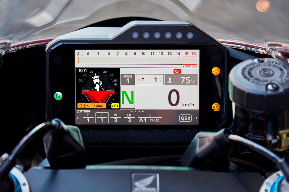 Cuadro de instrumentos de la Honda CBR 1000 RR-R Fireblade 2020