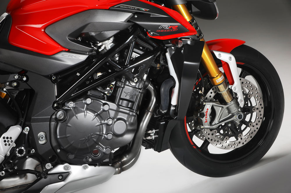 Los frenos de la MV Agusta Brutale 1000 RR son Brembo Stylema