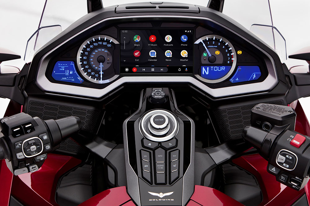 Cuadro de instrumentos de la Honda Goldwing 2020 con Car Play