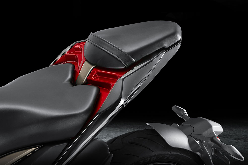 Detalle del asiento de la Zontes U 125