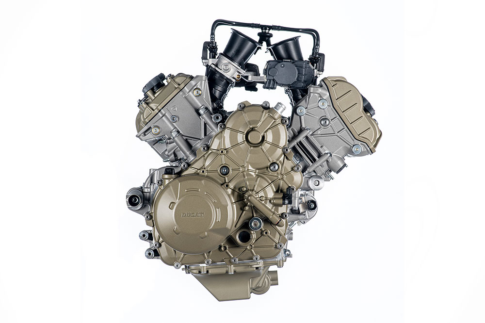 El motor V4 de Ducati desconecta los cilindros traseros por ejemplo en un atasco para que no llegue tanto calor al puesto de mando