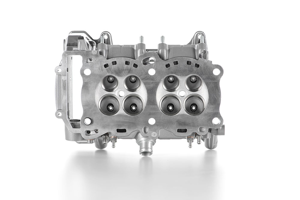 Culata del nuevo motor V4 de Ducati