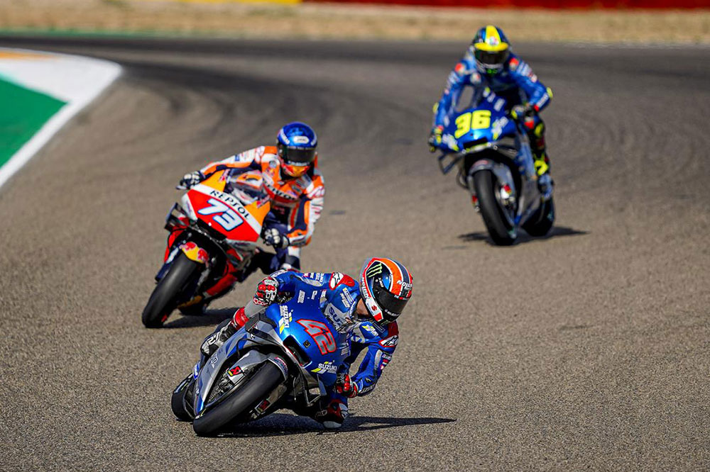 Alex Rins, Alex Márquez y Joan Mir ¡Pódio del Gran Premio de Aragón 2020!
