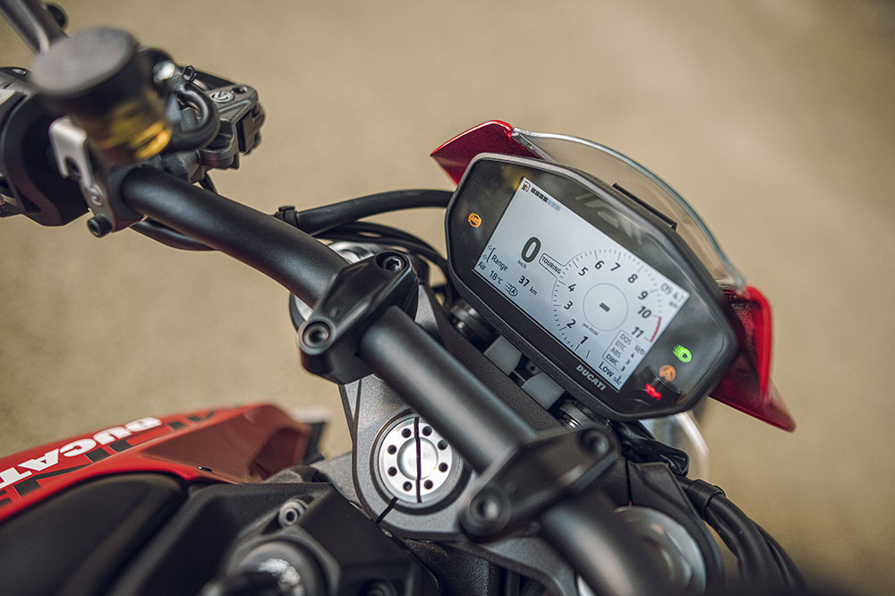 Cuadro de instrumentos de la Ducati Monster 2021