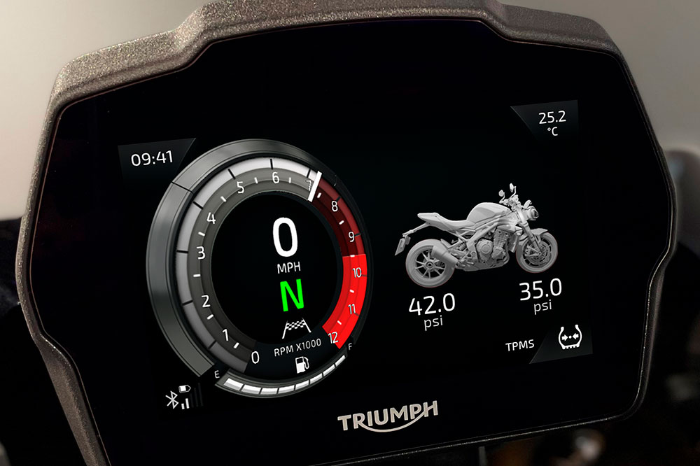 Cuadro de instrumentos de la Triumph Speed Triple RS 2021