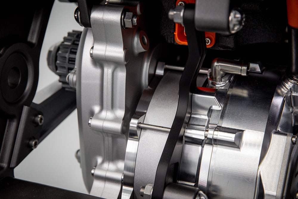 El motor de la primera moto Triumph Eléctrica es realmente ligero, unos 10 kilos de peso
