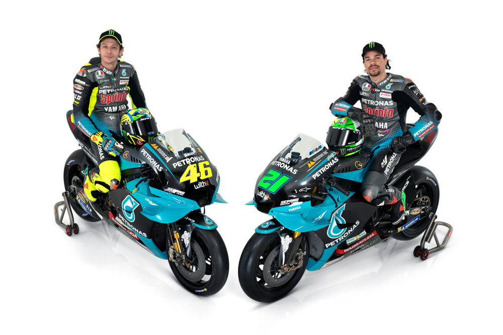 Valentino Rossi y Franco Morbidelli, compañeros de equipos en el Petronas MotoGP 2021