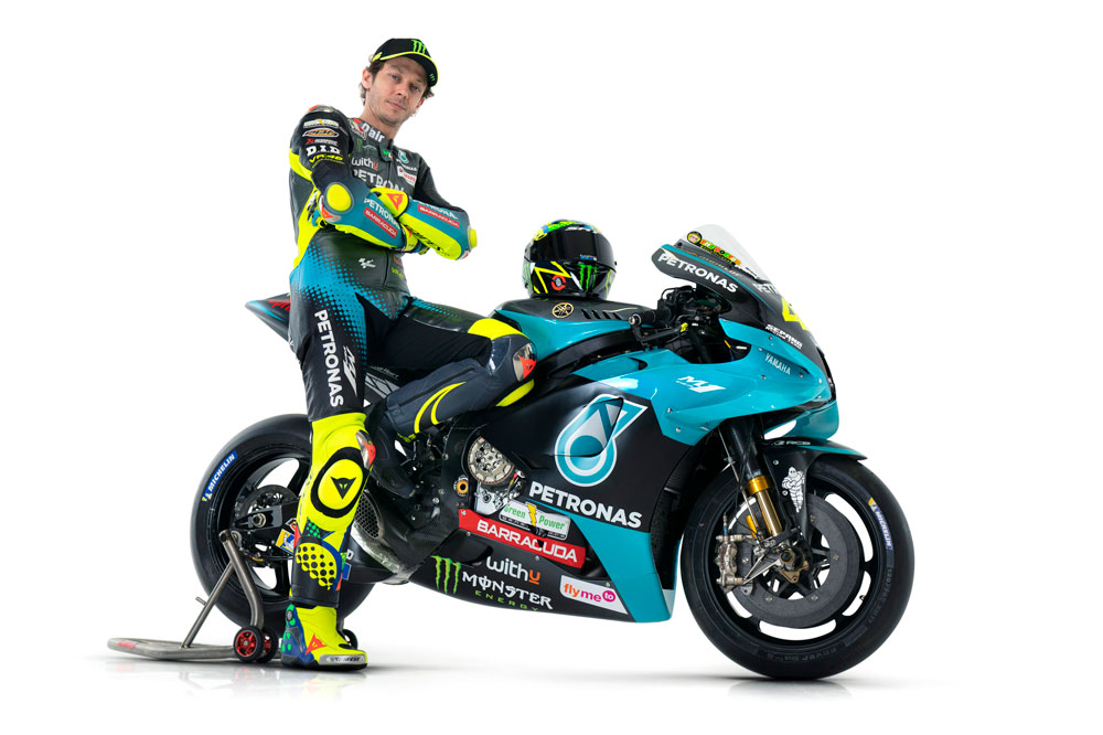 Valentino Rossi con los colores del equipo Petronas MotoGP 2021